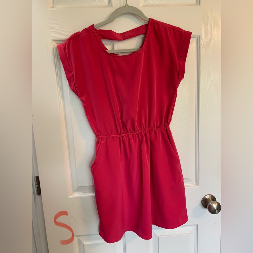 Pink silky dress